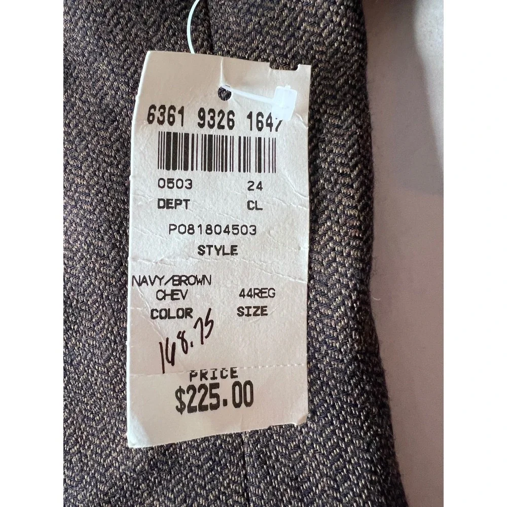 Alfani‎ Sport Coat Blazer POSITANO- DIABLO Mens R44 Wool Blend Brown